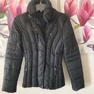 Zara Basic Womens Black Winter Puffer Coat